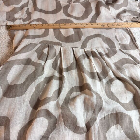 Klasiks Dress Womens Sz Medium Italian Linen Oversized Overlay Brown Lagenlook - Picture 10 of 11